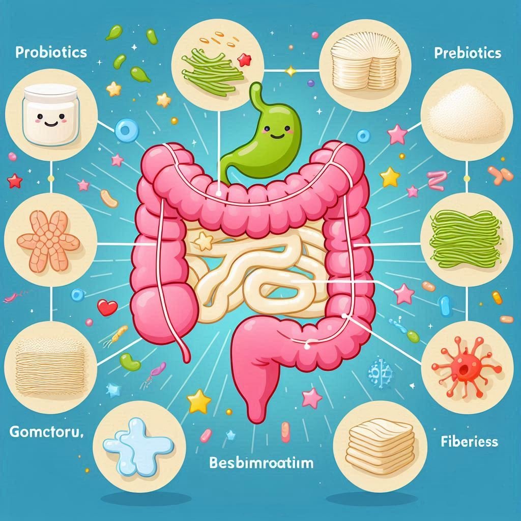 Image of probiotics and prebiotics that keep your tummy happy.